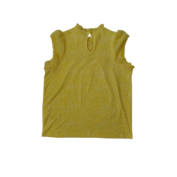 Cleo Yellow Polka Dot Ruffle Top - Picture 2 of 7